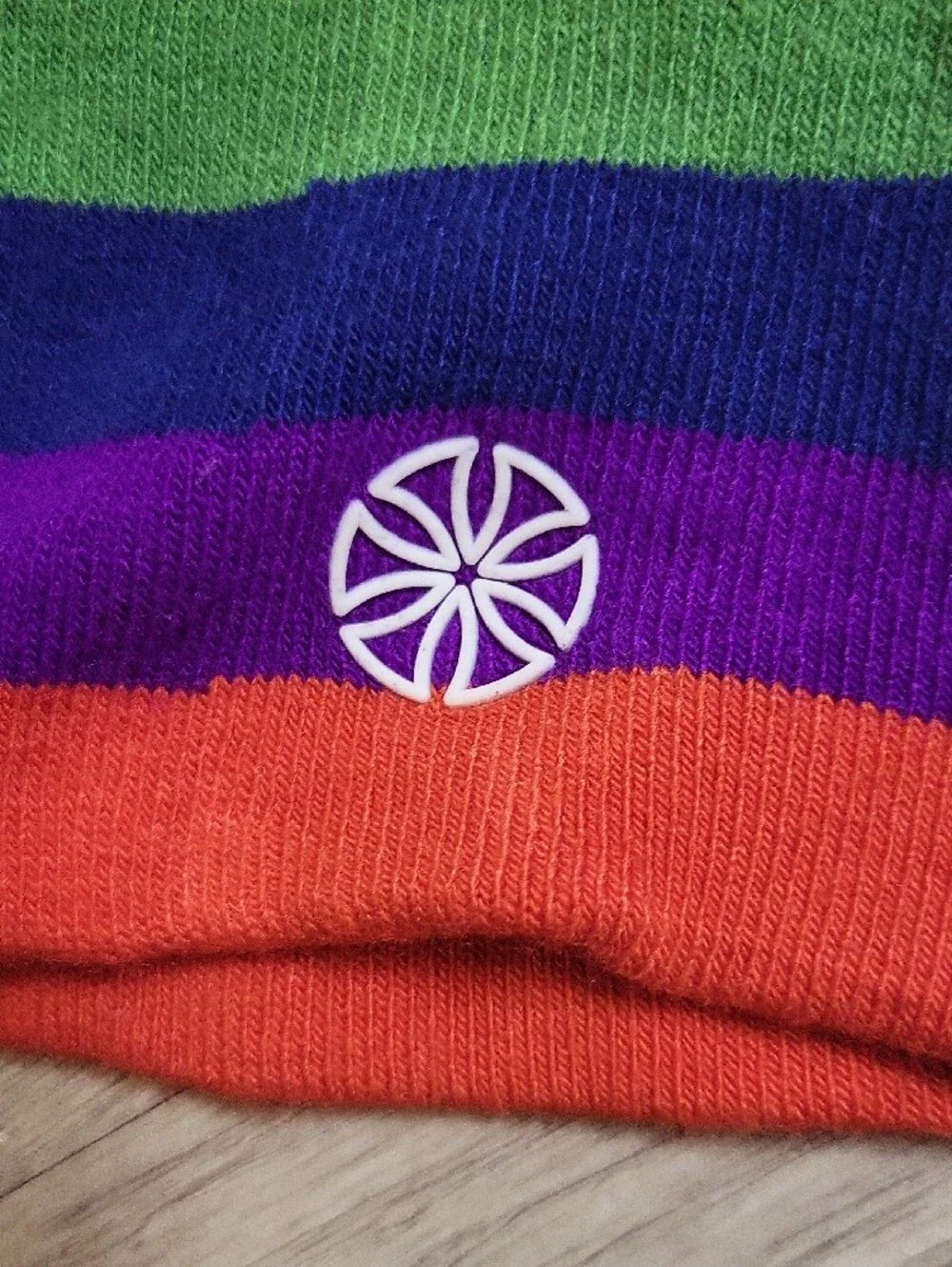Kids Rainbow Stripe Beanie Hat - Multicolor
